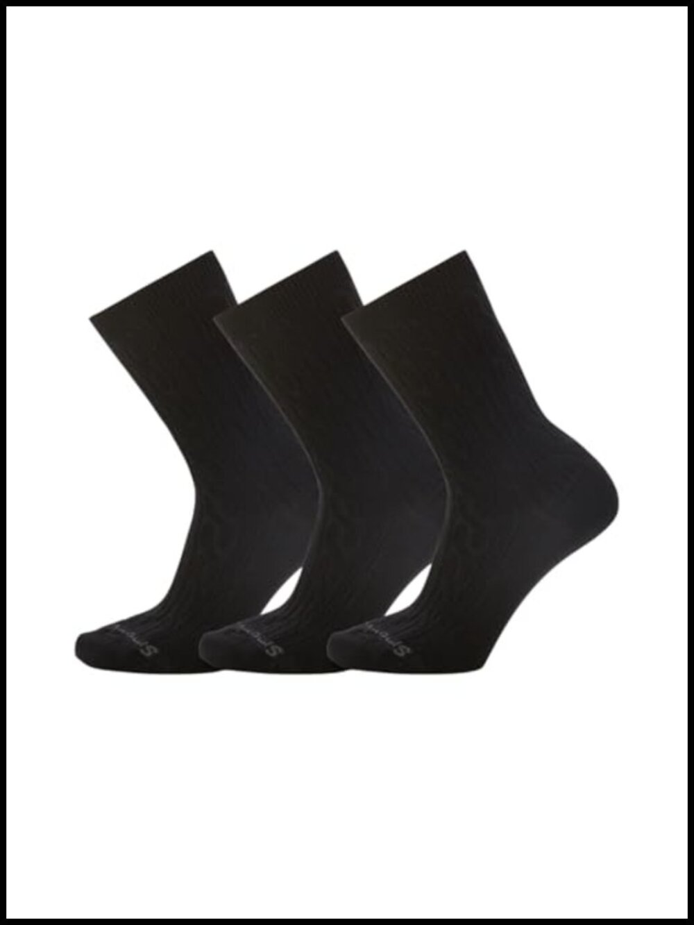Merino Wool Cable Crew Socks Zero Cushion Hiking Athletic